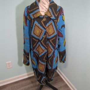 Elana Wang sweater medium cardigan long button front